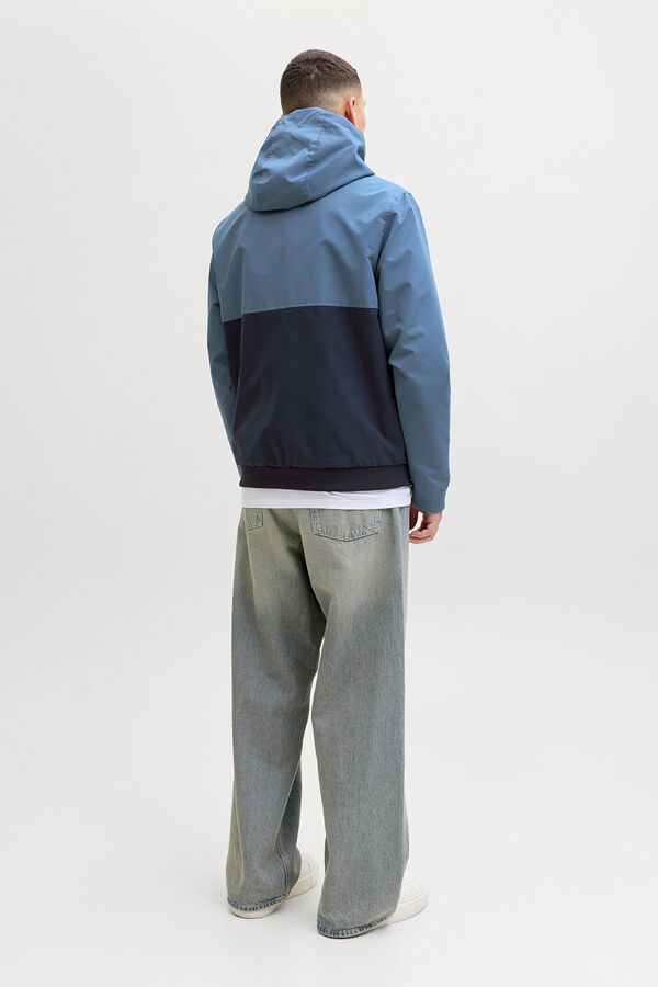 Jack & Jones Jaqueta bomber com capuz cinzento