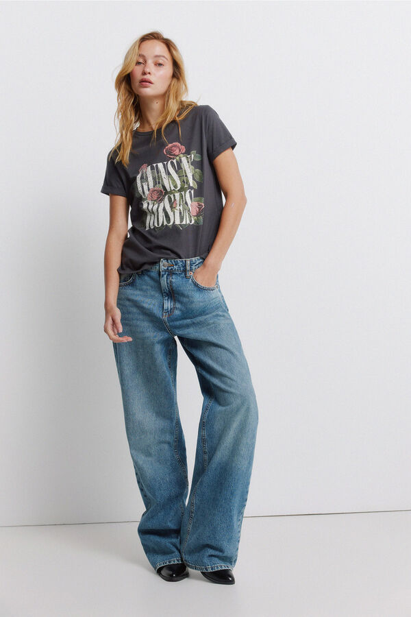 Springfield T-shirt manga curta cinzento