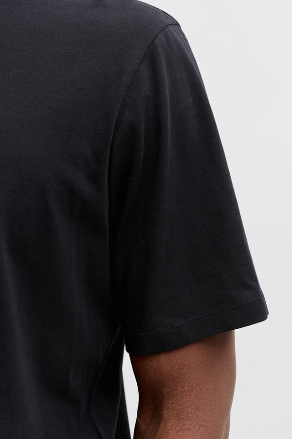 Jack & Jones T-shirt com logo na frente cinzento