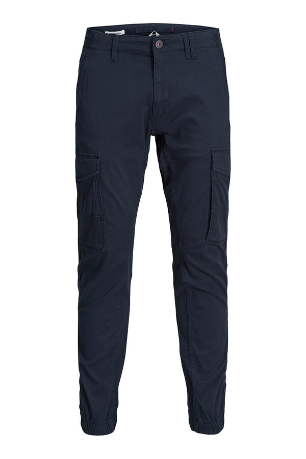 Jack & Jones Calças cargo slim fit azul
