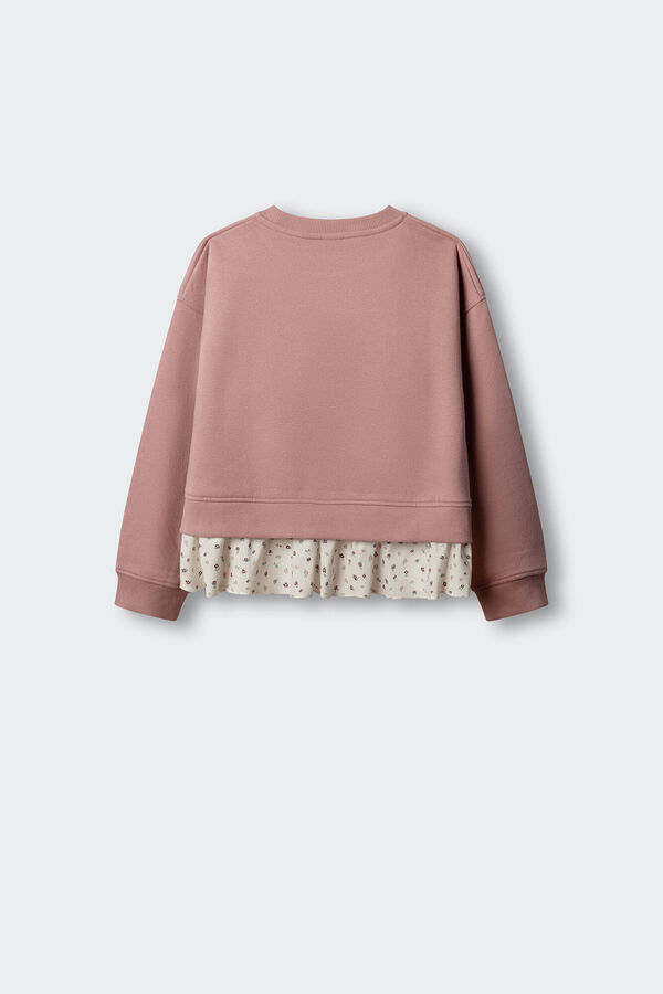 Springfield Kids Sweatshirt bimaterial "Cute" menina rosa