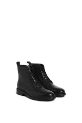 Jack & Jones Botas de couro para homem preto