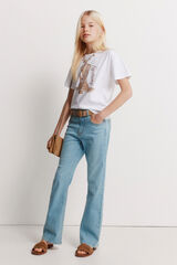 Springfield Kids Jeans Kick flare para menina azul