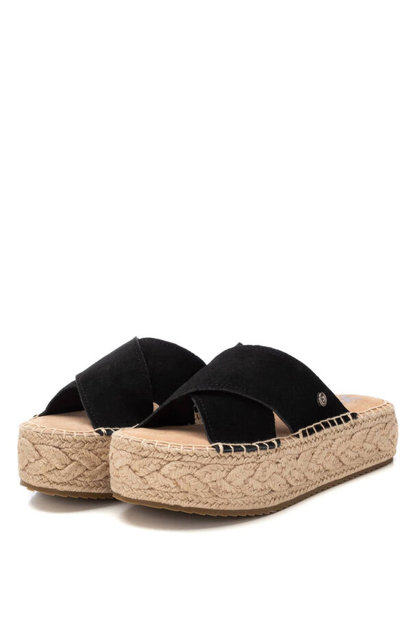 XTI Sandália plataforma feminina   preto