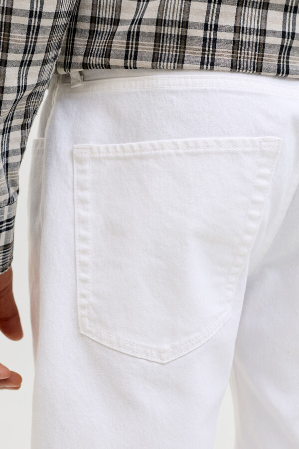 Jack & Jones Bermuda regular stone wash branco