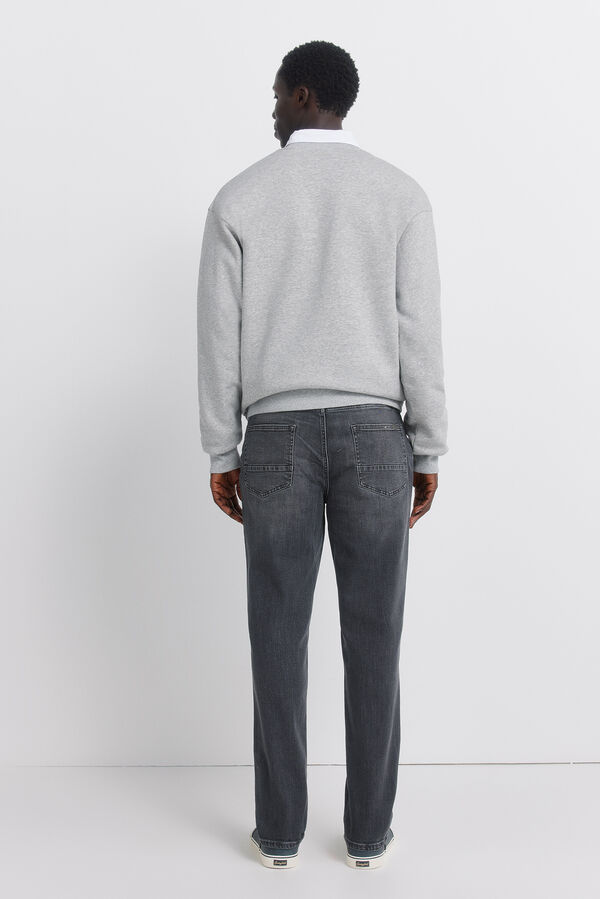 Springfield Jeans preto lavado slim fit cinzento