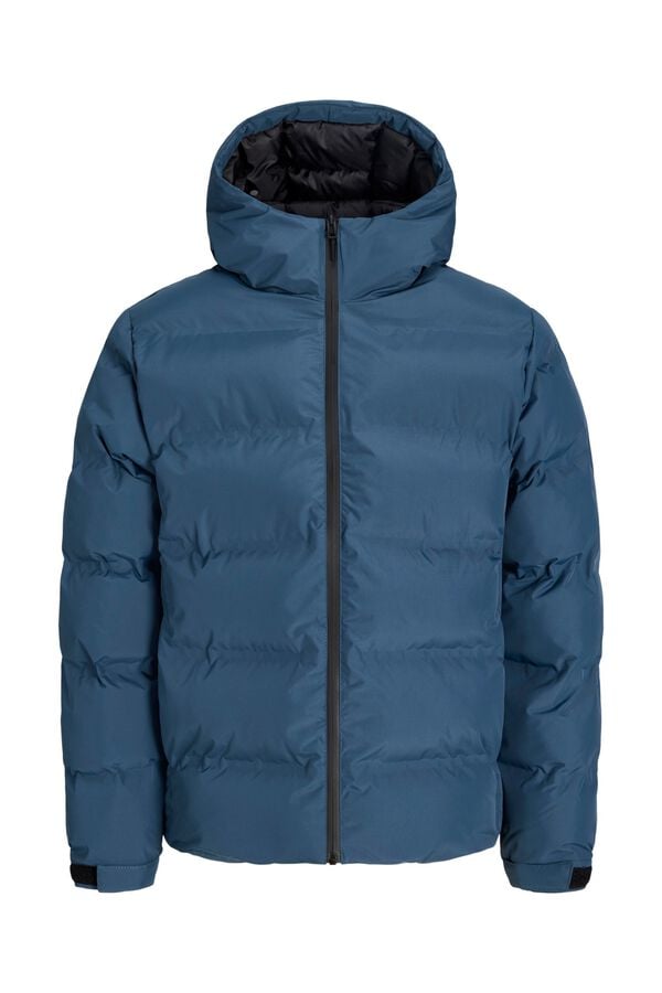 Jack & Jones Blus&atilde;o puffer com capuz azul