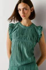 Pepe Jeans Camisa manga borboleta azul