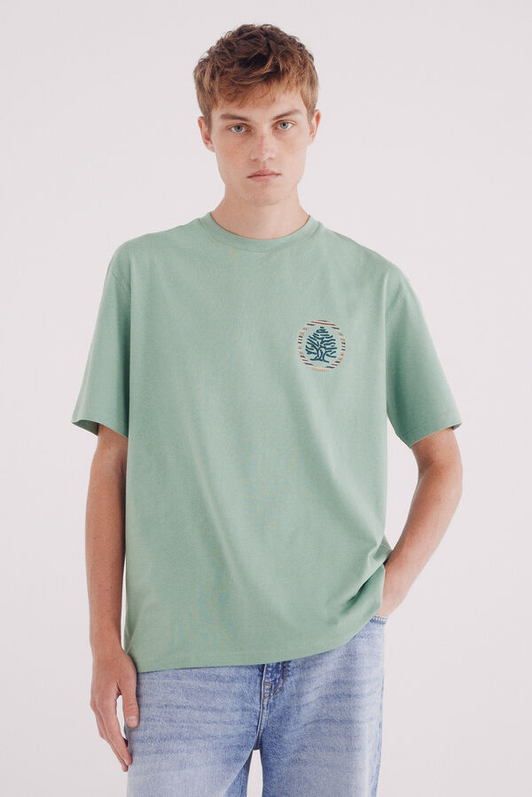 Springfield Camiseta árbol étnico verde