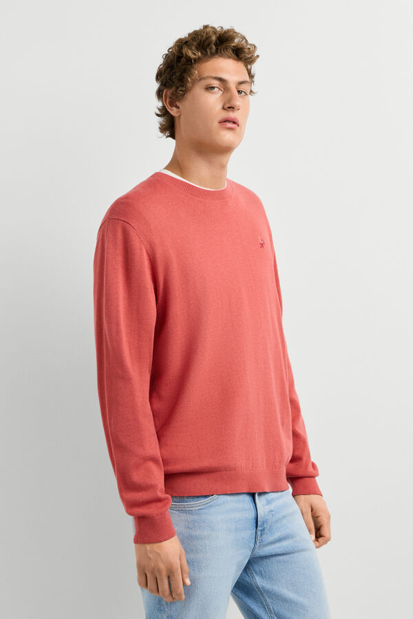 Pepe Jeans Round neck jumper with logo red