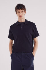 Springfield Jersey manga corta estructura cuello polo azul