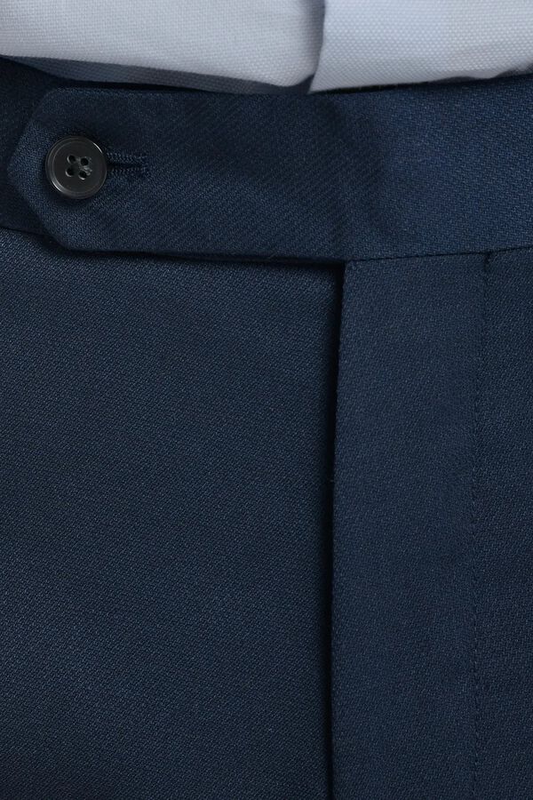 JVZ Cal&ccedil;a de fato com presilhas azul