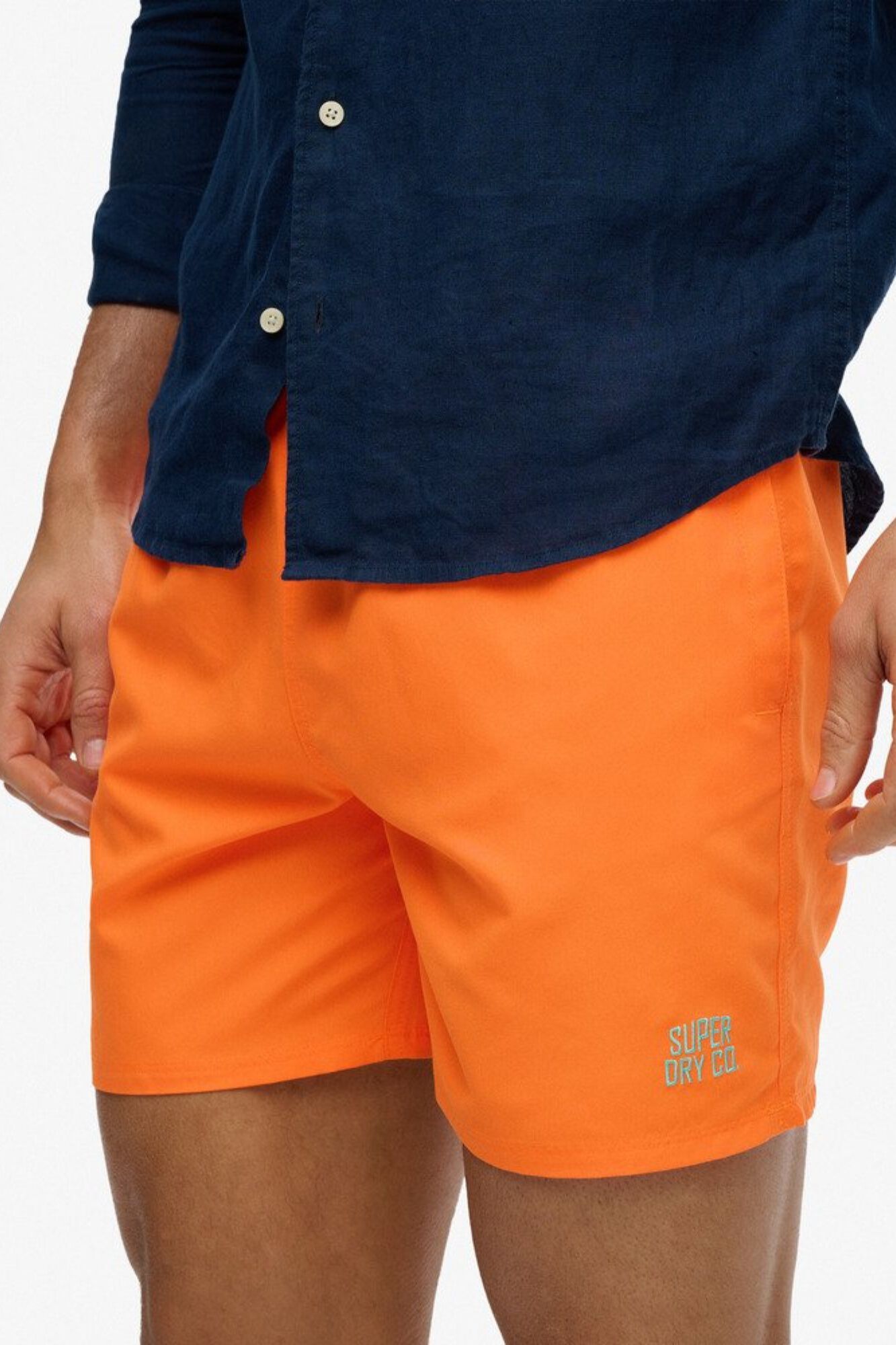 Superdry Fato de banho liso b&aacute;sico com logo