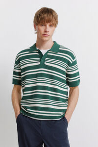 Springfield Polo com riscas estruturadas