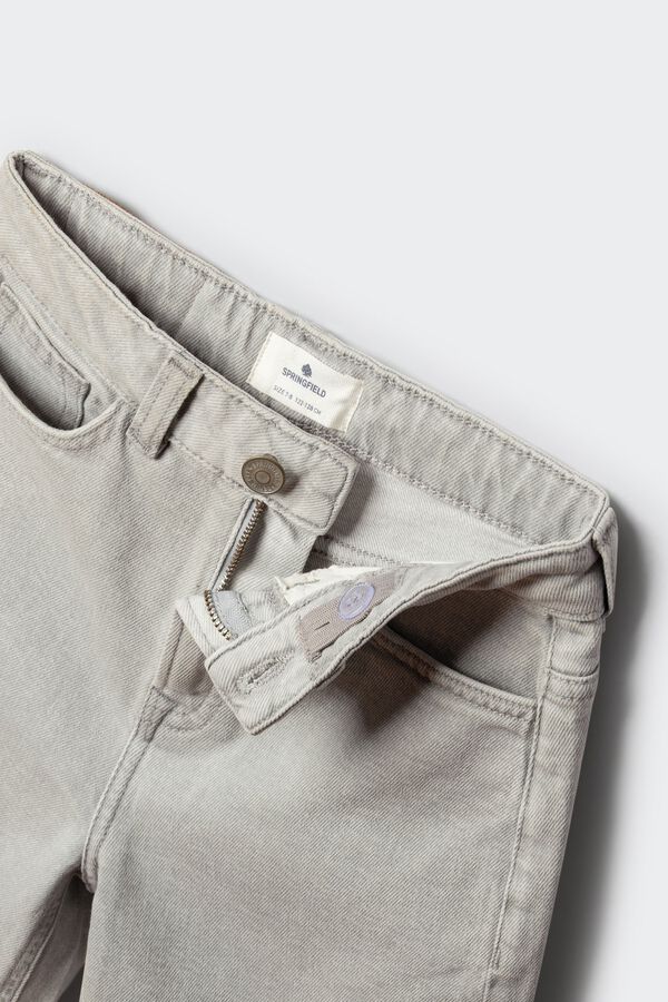 Springfield Kids Bermuda straight denim para crian&ccedil;a cinzento