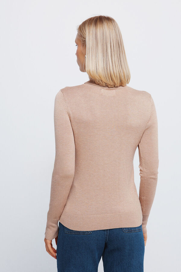 Springfield Camisola de gola alta com botões e punhos cru