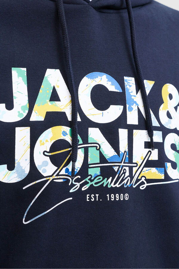Jack & Jones Sudadera regular fit estampada azul
