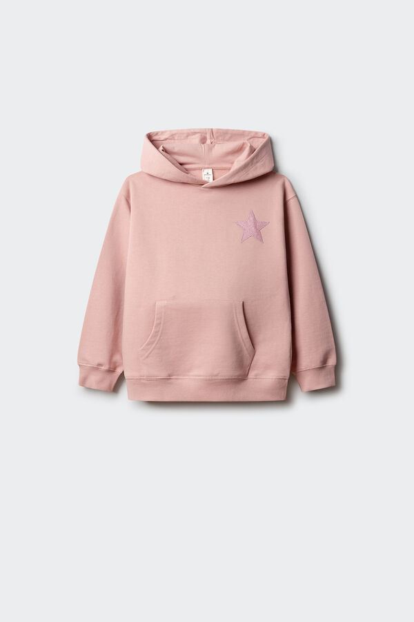 Springfield Kids Sweatshirt com estrela foil para menina rosa
