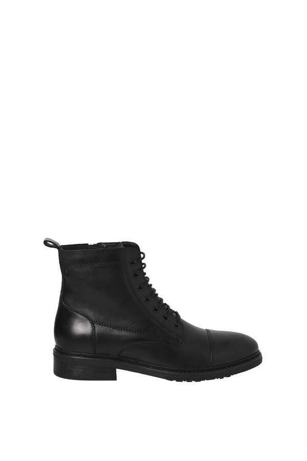 Jack & Jones Botas de couro para homem preto