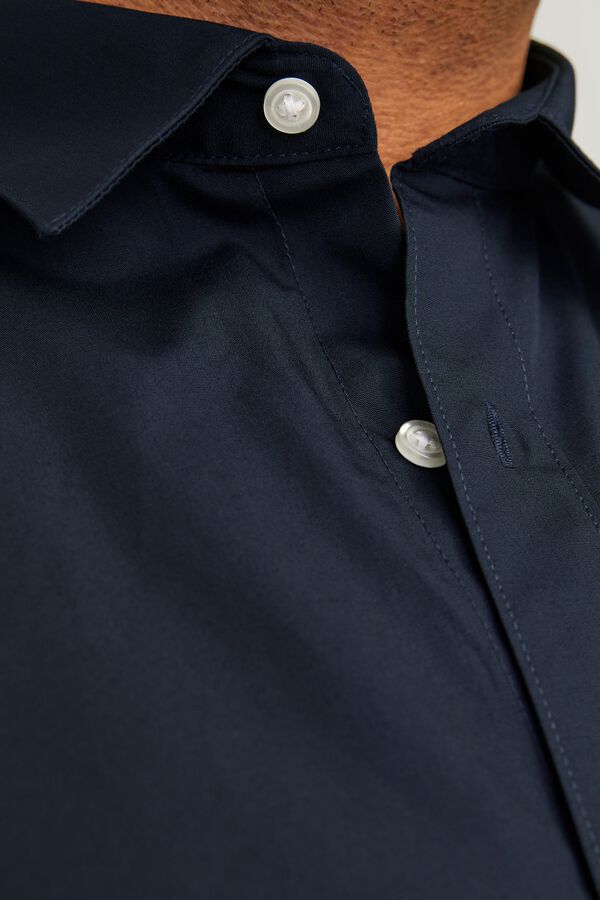 Jack & Jones PLUS Camisa de popelina de manga comprida azul
