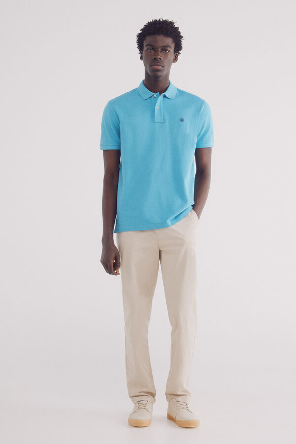 Springfield Polo piqué básico regular fit azul