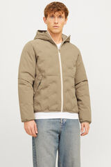 Jack & Jones Chaqueta acolchada capucha gris
