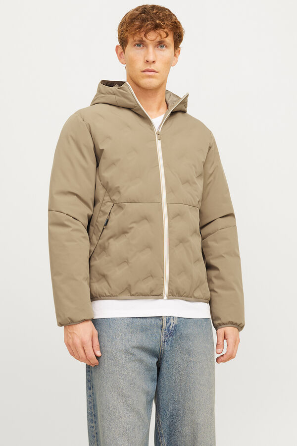Jack & Jones Chaqueta acolchada capucha gris