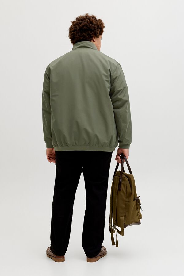 Jack & Jones PLUS Jaqueta bomber de gola alta cru