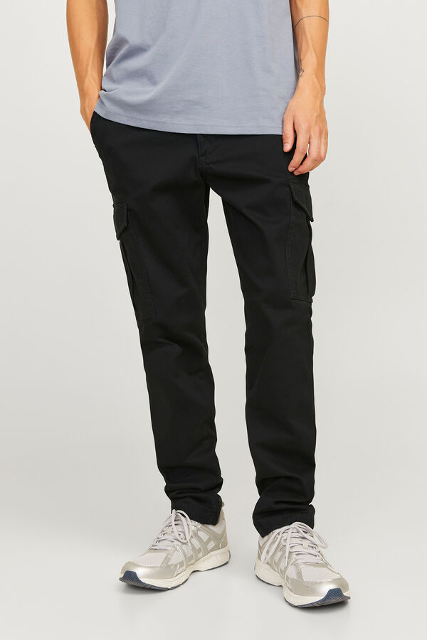 Springfield Pantalón cargo slim fit negro