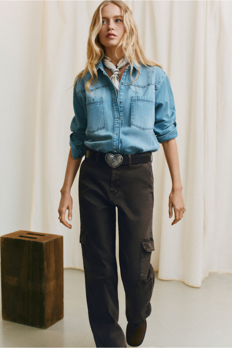 Springfield Pantalones cargo algod&oacute;n