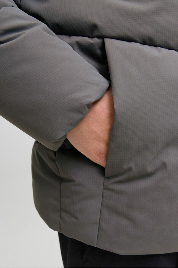 Jack & Jones PLUS Casaco acolchoada masculina cinzento