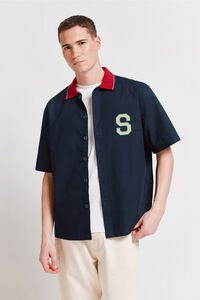 Springfield Camisa varsity manga curta