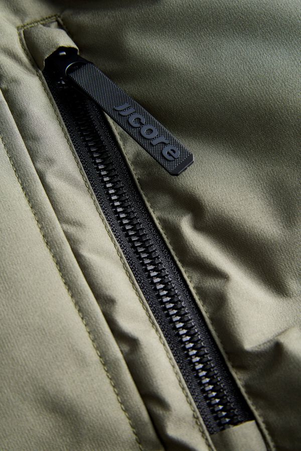 Jack & Jones Blus&atilde;o puffer com capuz cru