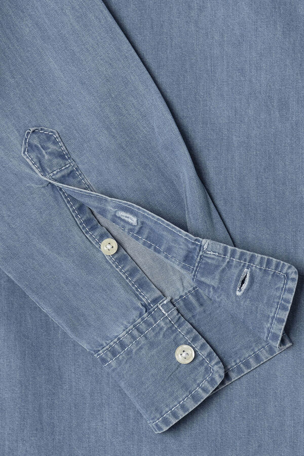 Pepe Jeans Camisa cl&aacute;ssica ajustada. azul