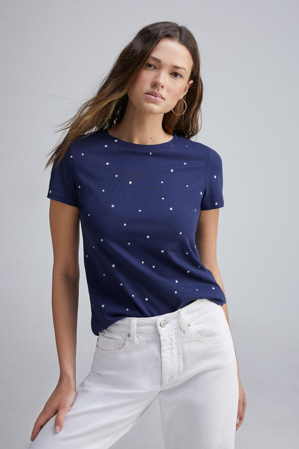 Springfield T-shirt estampada azul