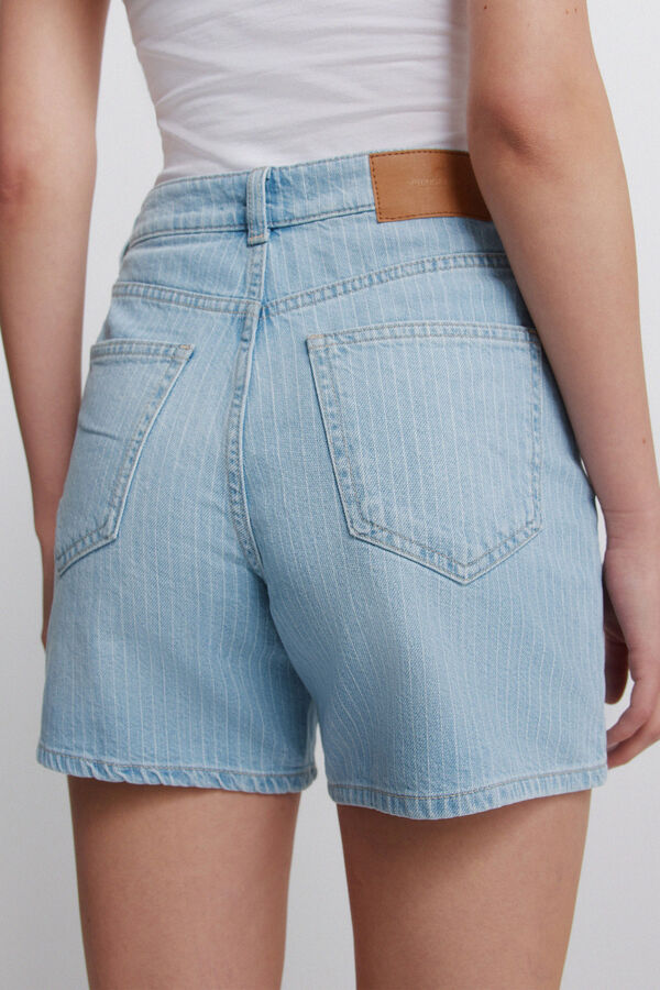 Springfield Bermudas denim &agrave;s riscas azul