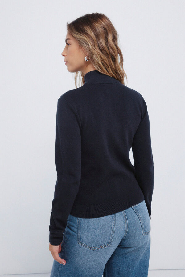 Springfield Cardigan com fecho-&eacute;clair azul