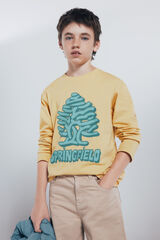 Springfield Kids Camiseta de manga larga amarilla árbol niño amarillo