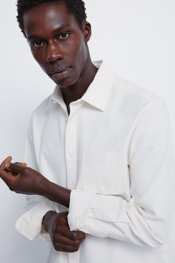Springfield Camisa Oxford colorida branco
