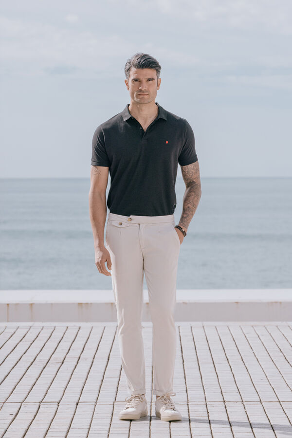Celopman Basic Light Blue Polo black