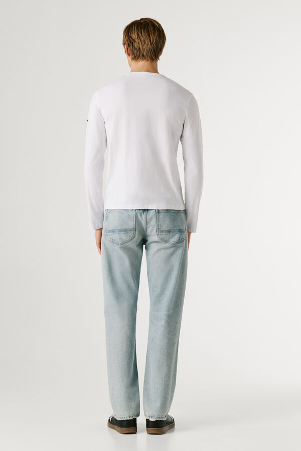 Pepe Jeans T-shirt manga comprida slim branco