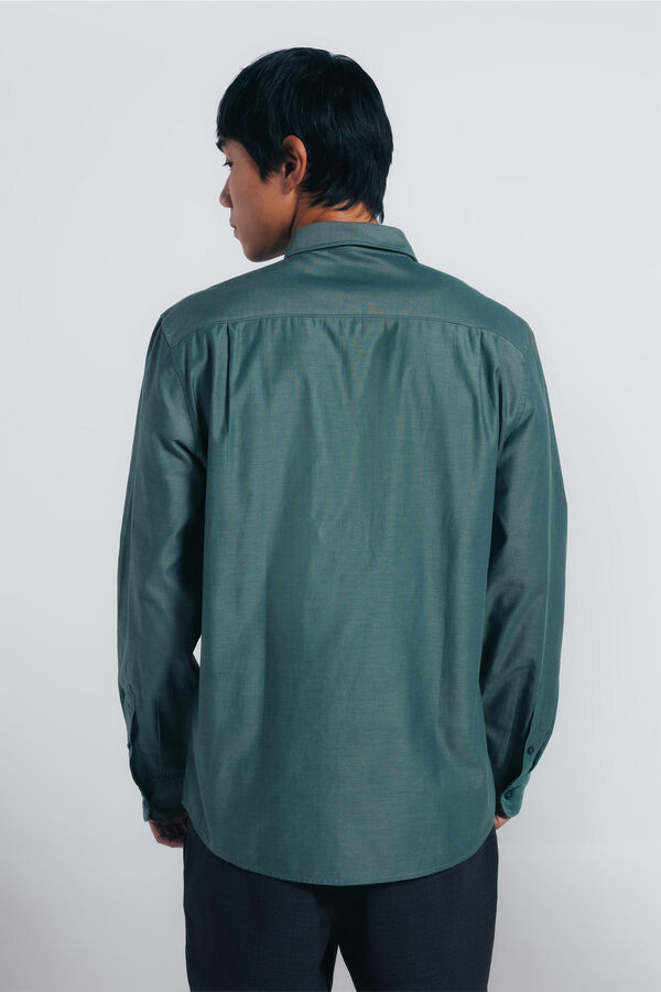 Springfield Camisa estruturada de fácil cuidado verde