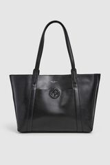 Pepe Jeans Faux leather shopper bag black