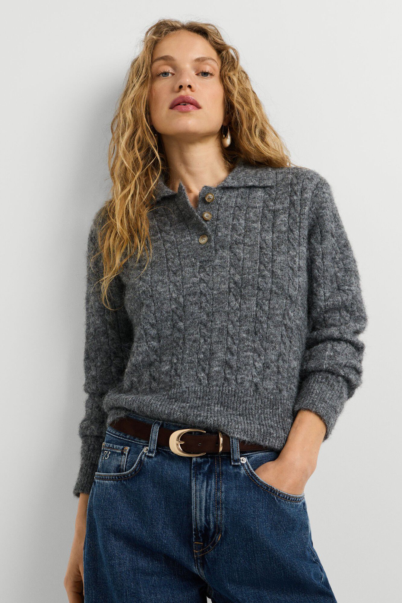 Pepe Jeans Polo de malha entran&ccedil;ada