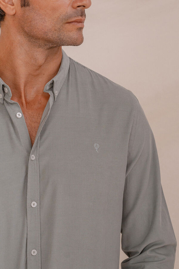 Celopman Camisa micro veludo verde