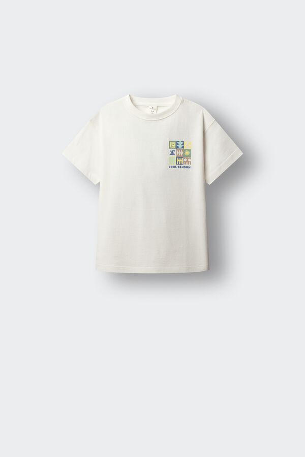 Springfield Kids T-shirt mosaico de crian&ccedil;a bege