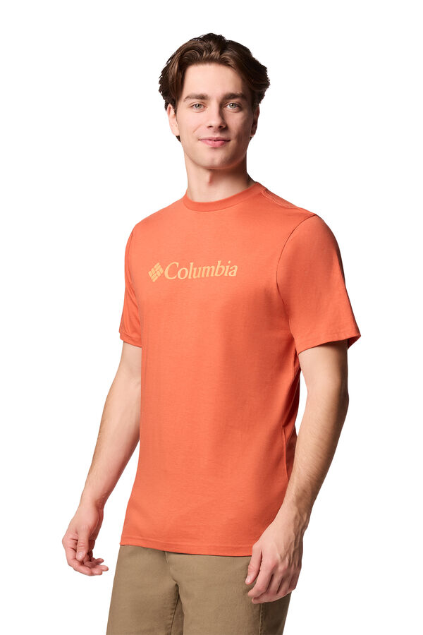 Columbia Camiseta masculina de manga curta de algodão orgânico Basic Logo™ da para homem vermelho