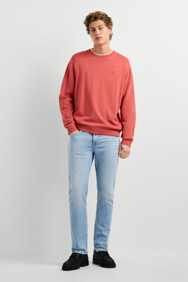 Pepe Jeans Round neck jumper with logo red