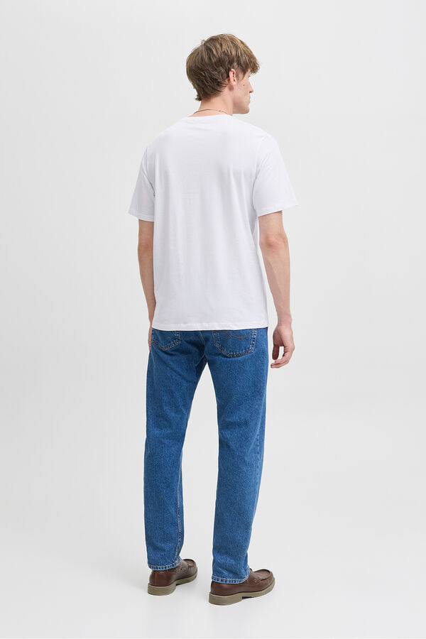 Jack & Jones Camiseta estampada regular fit branco