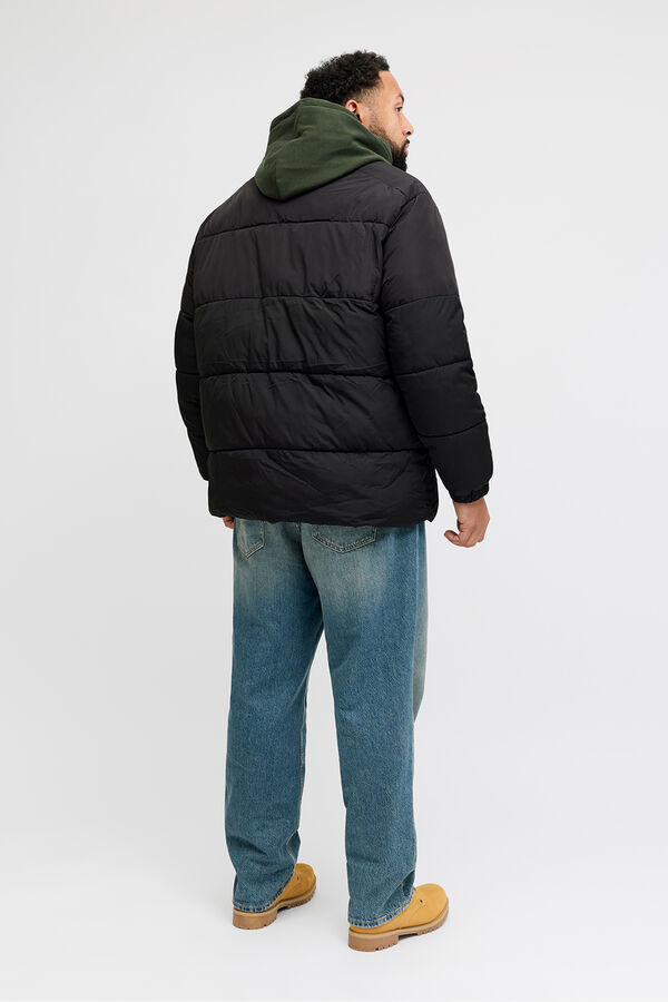 Jack & Jones PLUS Men's puffer jacket black